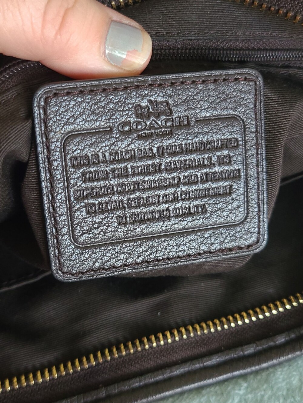 Coach Signature Brown Canvas Crossbody Bag - Picture 13 of 15
